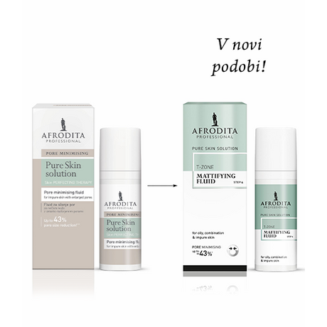 Afrodita PURE SKIN SOLUTION Mattító, pórusösszehúzó fluid zsíros, tisztátalan és vegyes bőrtípusra
